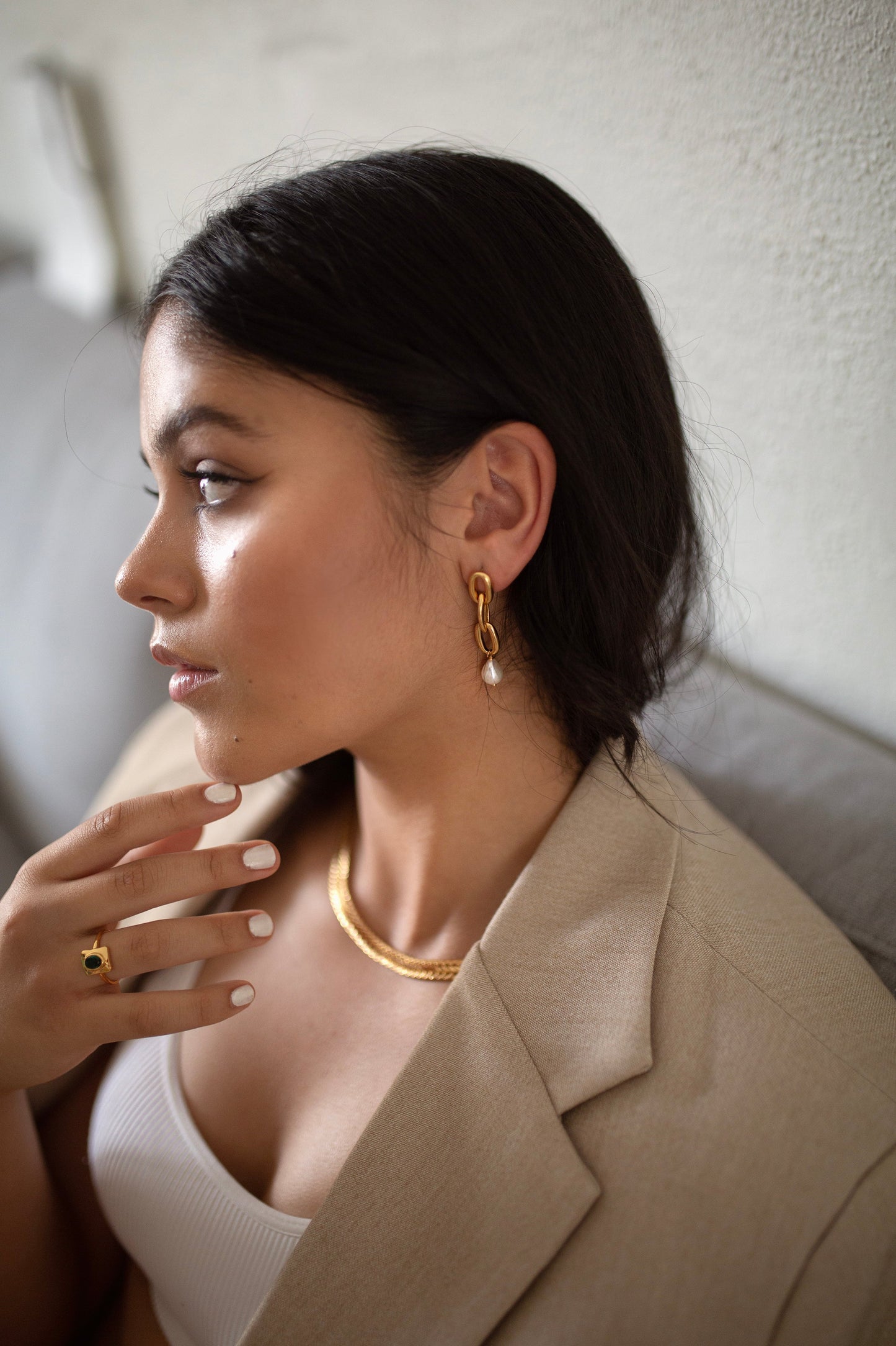 Scottie Drop Pearl Luxe Earrings