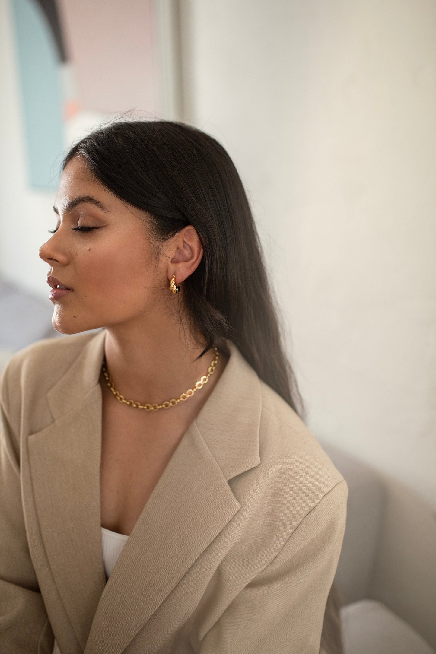 Lenny Puff Hoop Luxe Earrings