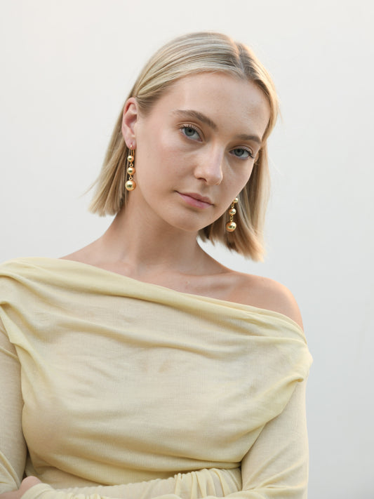 Cere Luxe Trio Ball Earrings