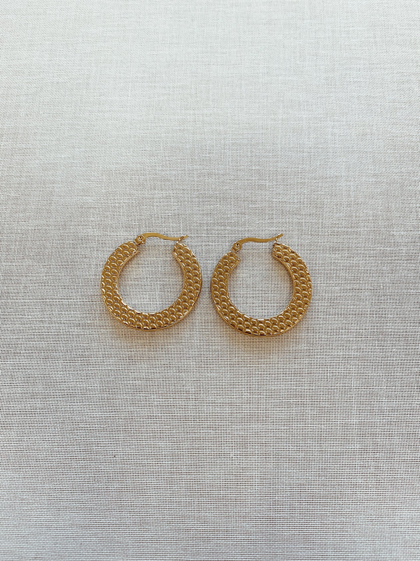 Lexi Textured Hoops