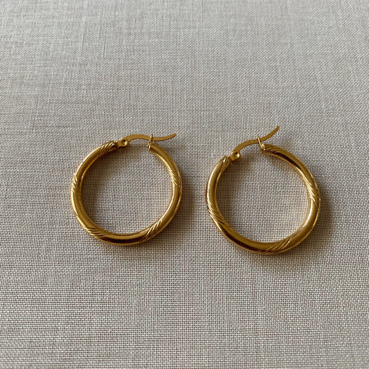 Ginny Textured Hoops