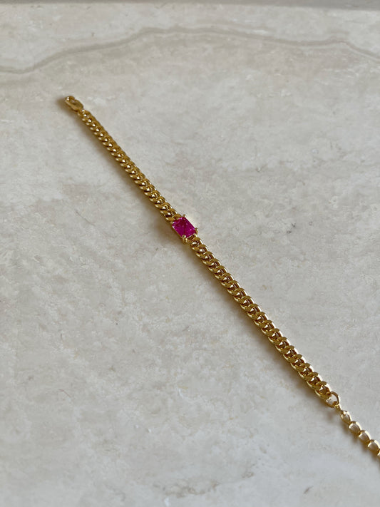 Becka Gemstone Luxe Bracelet - Pink