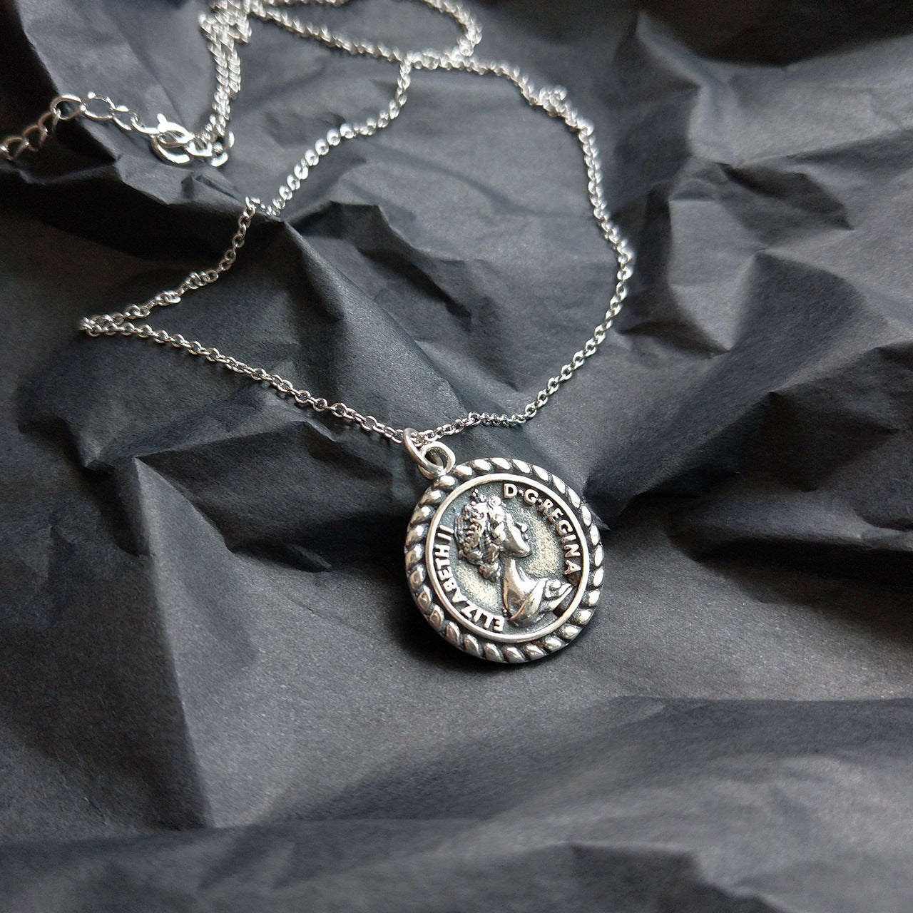 Regina Silver Coin Necklace