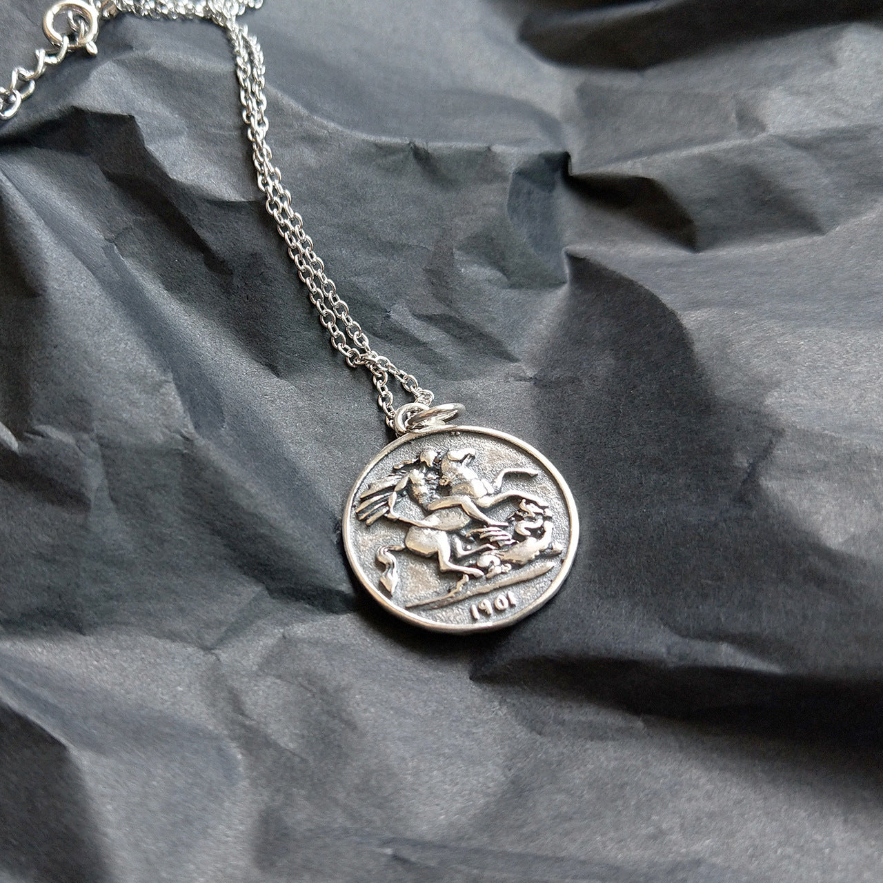 Regina Silver Coin Necklace