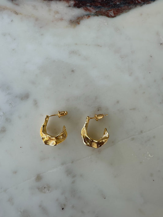 Audrina Textured Hoop Luxe Earrings