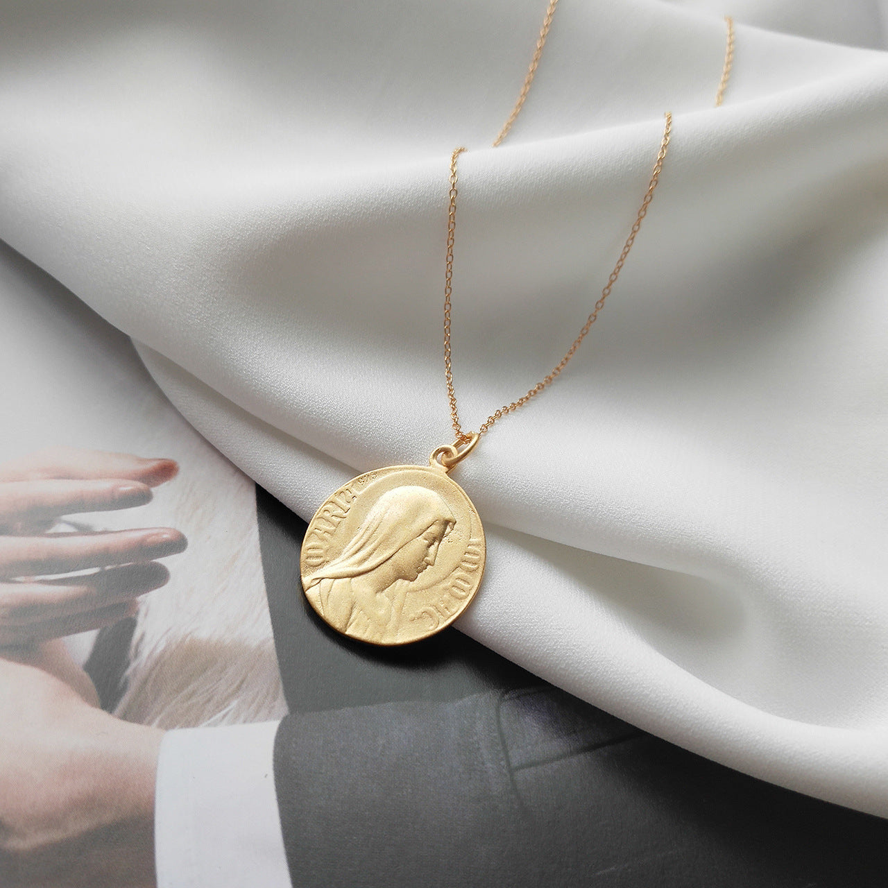 Double Face Gold Coin Necklace
