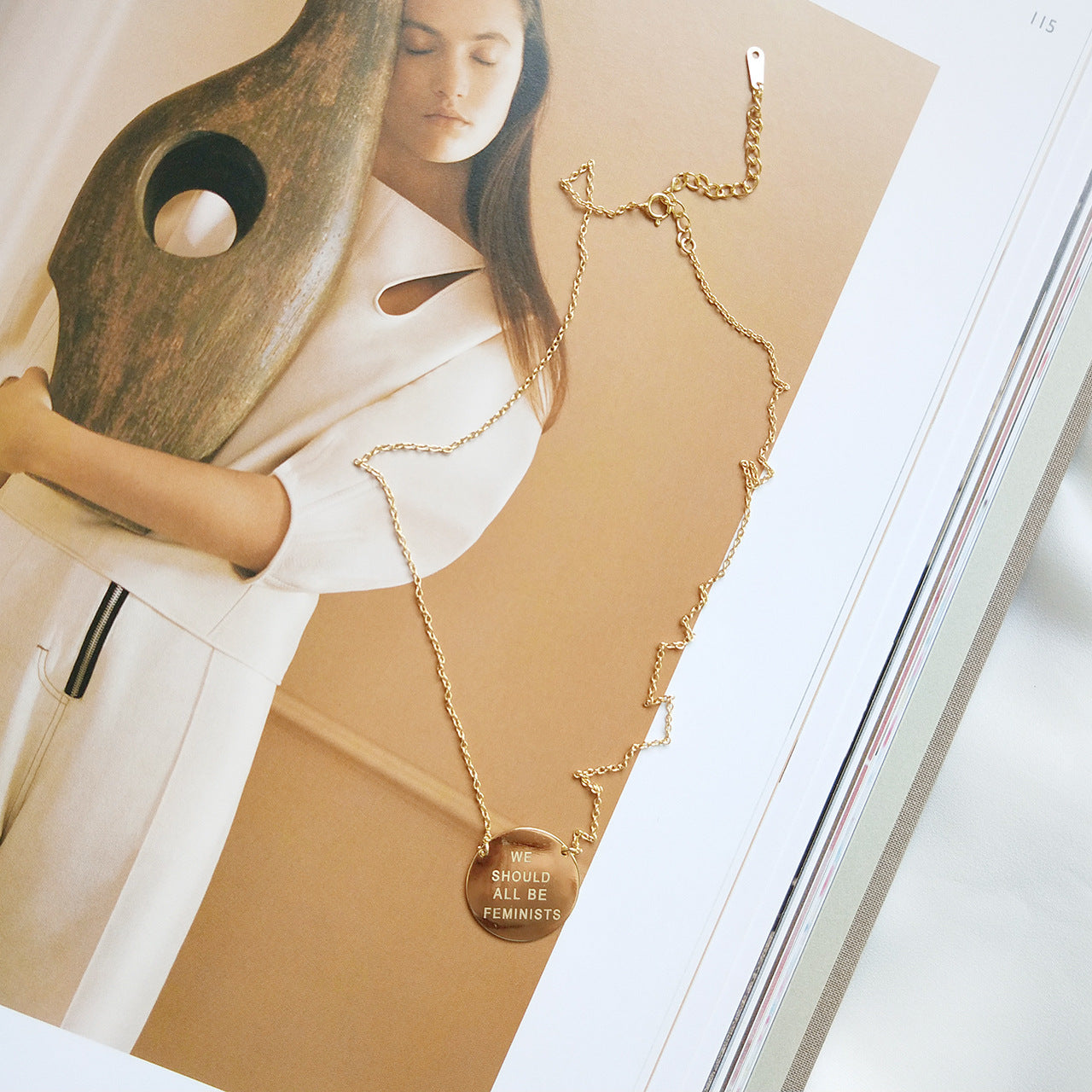 Feminist Gold Chain Necklace