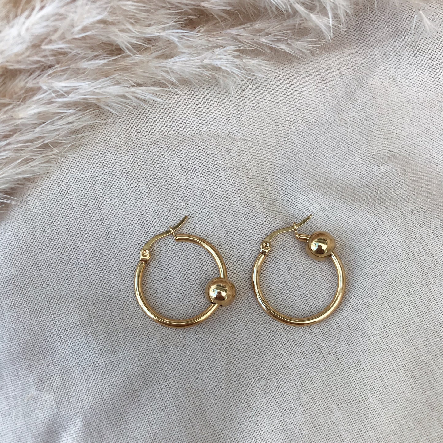 Cilla Gold Ball Hoops