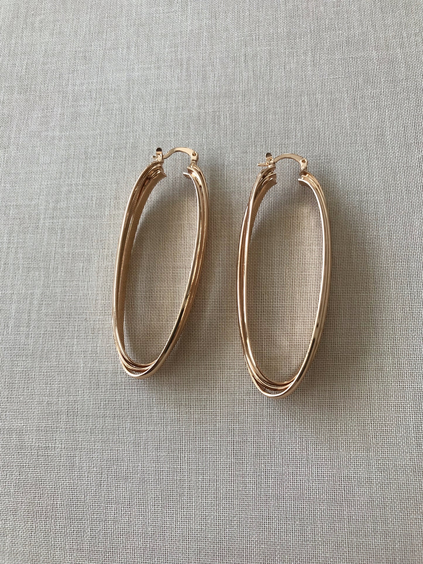 Martina Crossed Hoop Earrings