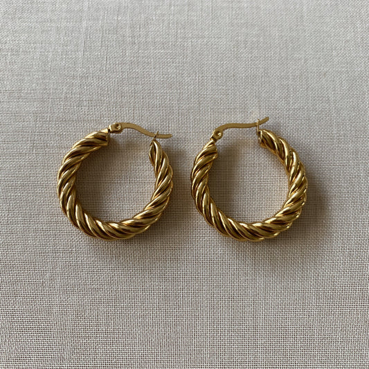 Yasmin Textured Hoops