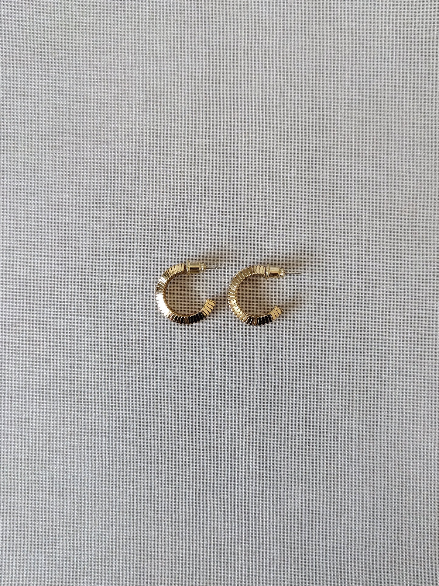 Vida Textured Hoop Luxe Earrings