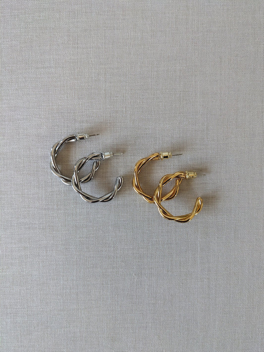 Brittany Twist Hoop Luxe Earrings