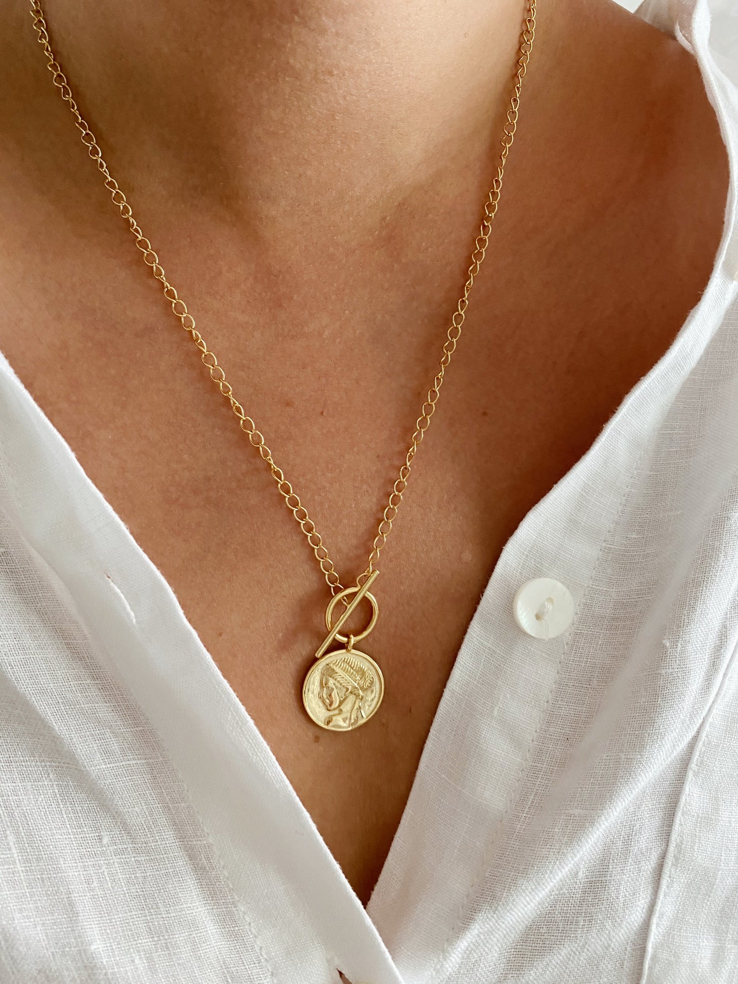 Roman Love Coin Necklace