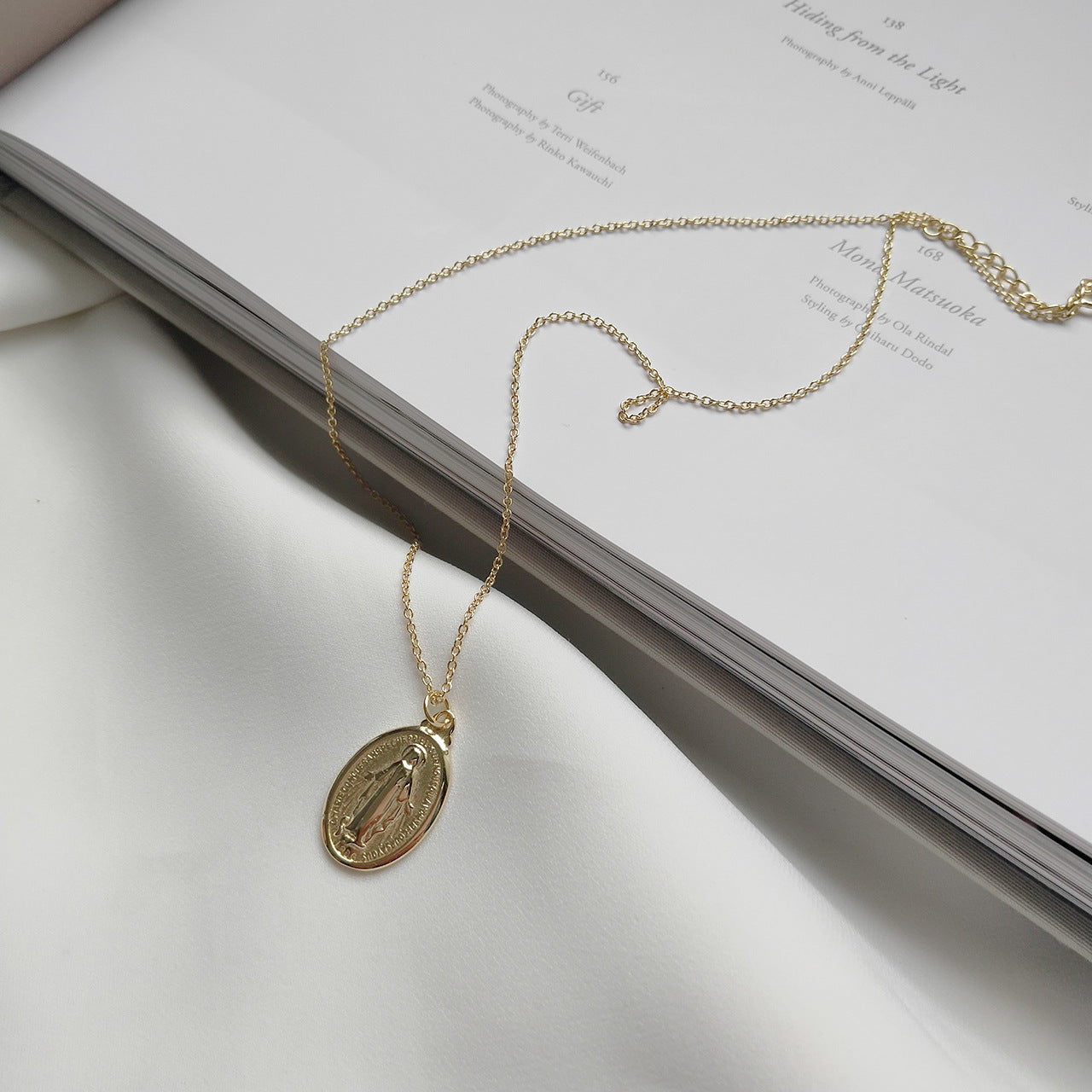 St Mary Oval Coin Necklace